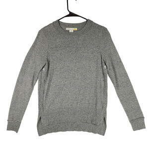 C&C California‎ M Womens Sweater Gray Pullover Merino Wool Alpaca Nylon